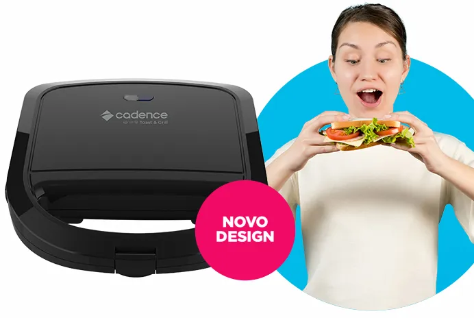 Sanduicheira Cadence Preta Antiaderente Toast & Grill - 110V - Imagem 3