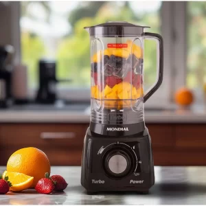 Liquidificador Mondial Turbo Power Preto 3 Velocidades 550W