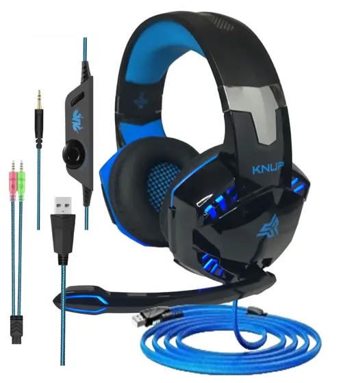 Headset Fone de Ouvido Gamer com fio e microfone - Imagem 3